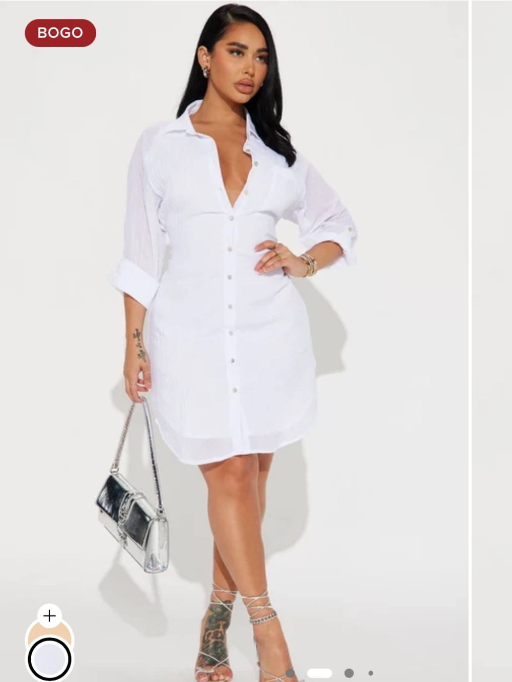 Fashion Nova Out of Office Shirt Dress (New)